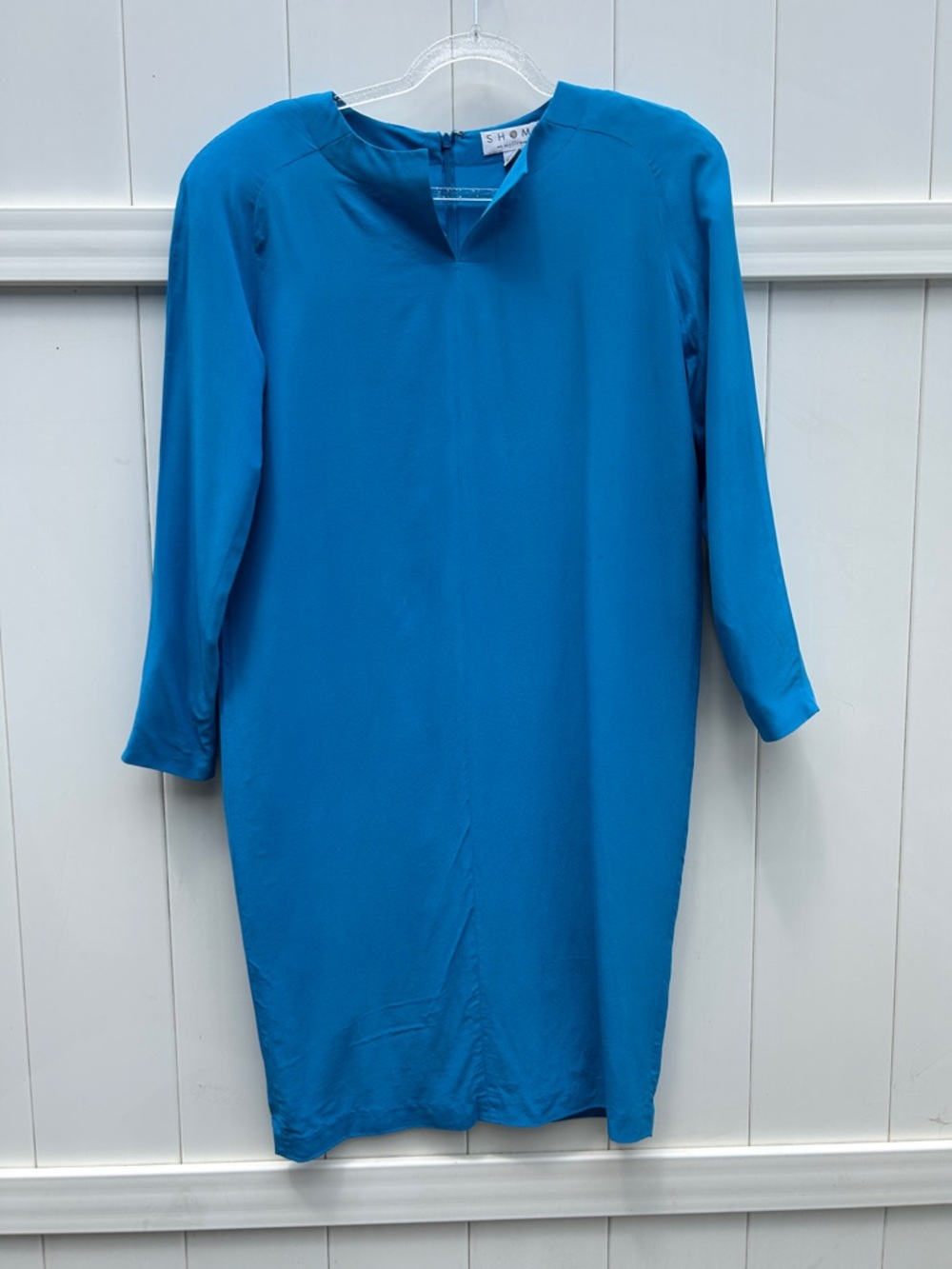Shomi By Miller Shor Women's Aqua Blue Dress Teal 100% Silk | Size 4